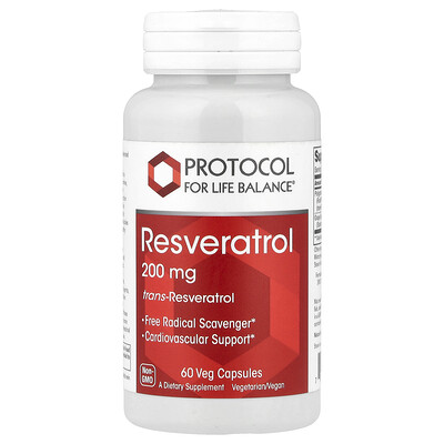 Protocol for Life Balance, Resveratrol, 60 cápsulas vegetales