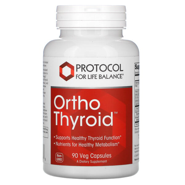 Protocol for Life Balance, Ortho Thyroid, 90 cápsulas vegetales