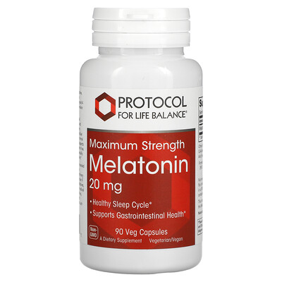 

Protocol for Life Balance Melatonin Maximum Strength 20 mg 90 Veg Capsules