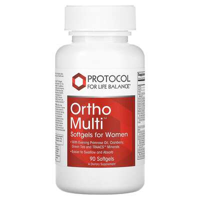 

Protocol for Life Balance Ortho Multi для женщин, 90 мягких таблеток