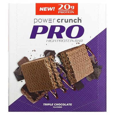 

BNRG Power Crunch Protein Energy Bar PRO тройной шоколад 12 батончиков по 2 0 унции (58 г) каждый