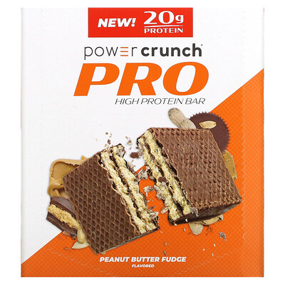 

BNRG Power Crunch Protein Energy Bar PRO помадка с арахисовым маслом 12 батончиков по 2 унции (58 г) каждый