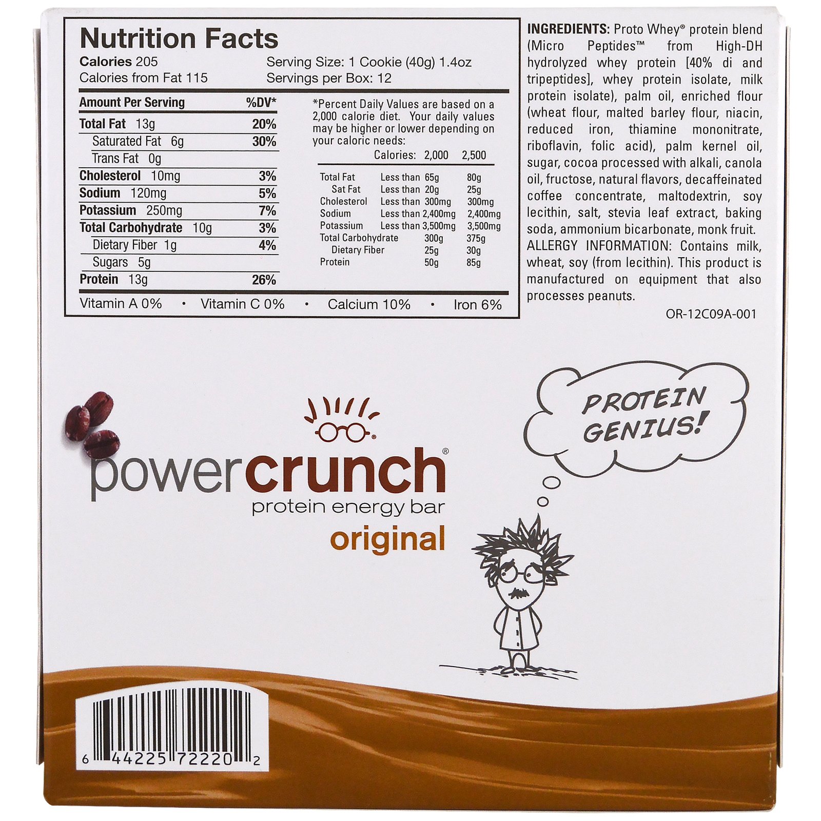 power crunch bar nutrition