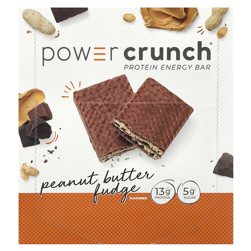Bnrg Power Crunch®, Protein Energy Bar, Peanut Butter Fudge, 12 Bars, 1.4 oz (40 g) Each