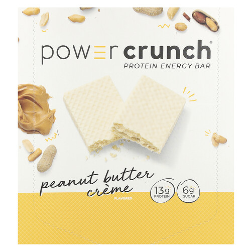 Bnrg Power Crunch®, Protein Energy Bar, Peanut Butter Creme, 12 Bars, 1.4 oz (40 g) Each