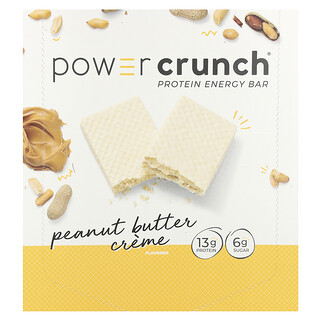 BNRG, Power Crunch®, barretta energetica proteica, crema al burro di arachidi, 12 barrette, 40 g ciascuna