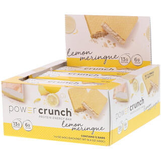 BNRG, Power Crunch Protein Energy Bar, Lemon Meringue, 12 Bars, 1.4 oz (40 g) Each