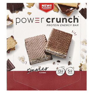 BNRG, Power Crunch®, baton proteinowy Energy Bar, S'mores, 12 batonów, 40 g każdy