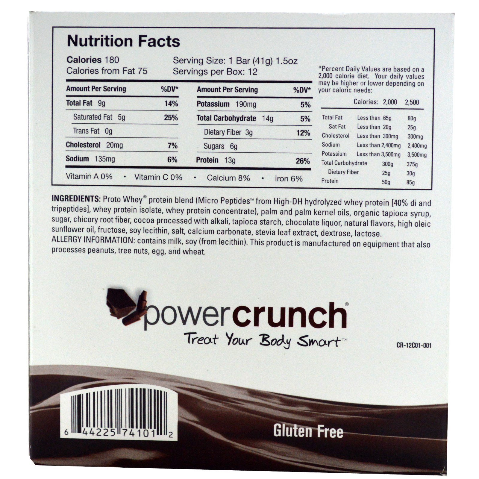 Power Crunch Energy Bar Nutrition Facts Besto Blog