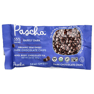 Pascha, 有机黑巧克力碎，半甜，55% 可可，8.8 盎司（250 克）