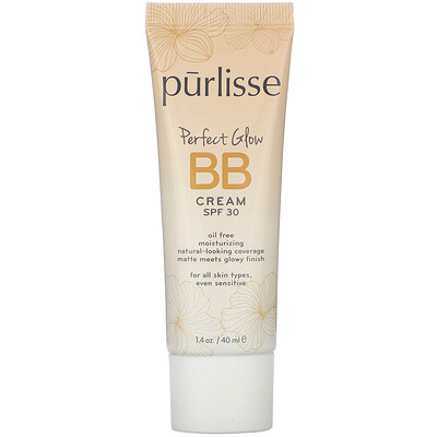 Purlisse Perfect Glow, BB Cream, SPF 30, Light, 1.4 fl oz (40 ml)