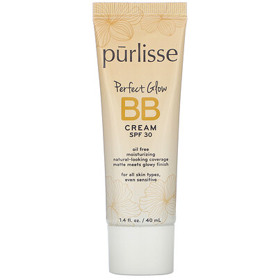 Purlisse Perfect Glow, BB Cream, SPF 30, Medium Tan, 1.4 fl oz (40 ml)
