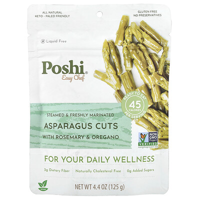 Poshi  Easy Chef  Asparagus Cuts With Rosemary & Oregano  4.4 oz (125 g)
