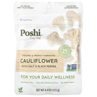 Poshi  Easy Chef  Cauliflower With Salt & Black Pepper  4.4 oz (125 g)