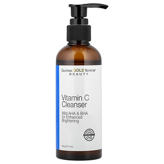 California Gold Nutrition, Agente de limpieza con vitamina C, Gel de limpieza con efecto iluminador potenciado, 177 ml (6 oz. líq.)