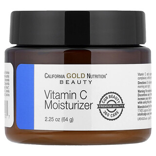 California Gold Nutrition, легкий зволожувальний крем із вітаміном С для покращення тону шкіри, 64 г (2,25 унції)