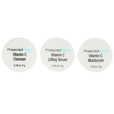 

PrescriptSkin, Vitamin C Trial Set, 3 Jars, 0.18 oz (5 g) Each