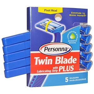 Купить Personna Razor Blades, Двойное лезвие с увлажняющей полоской 5 лезвий  на IHerb