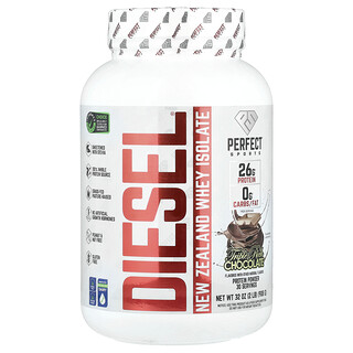 PERFECT Sports, Diesel, izolat din zer din Noua Zeelandă, ciocolată triplă bogată, 2 lb (908 g)