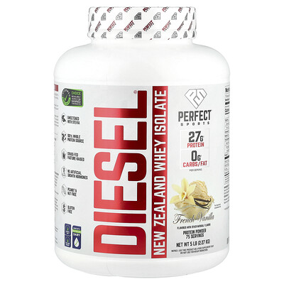 PERFECT Sports  Diesel®  New Zealand Whey Isolate  French Vanilla  5 lb (2.27 kg)
