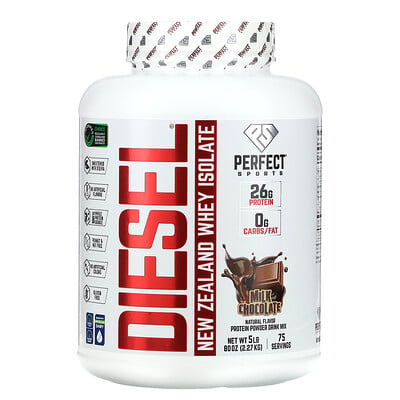 

Perfect Sports Diesel New Zealand Whey Isolate Milk Chocolate 5 lbs (2.27 kg)