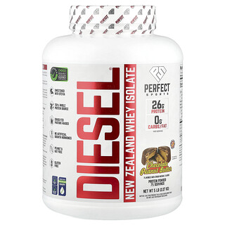 PERFECT Sports, Diesel®, Nieuw-Zeelandse wei-isolaat, chocoladepindakaas, 5 lbs (2,27 kg)