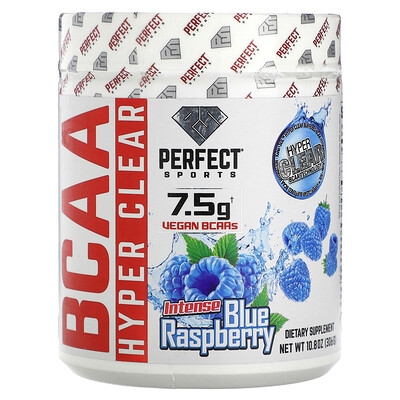 

Perfect Sports BCAA Hyper Clear, насыщенная голубая малина, 306 г (10,8 унции)