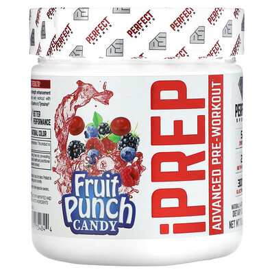 

Perfect Sports, iPrep, Advanced Pre-Workout, Fruit Punch Candy, 10.6 oz (300 g)