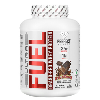 

Perfect Sports Ultra Fuel Grass-Fed Whey Protein Triple Chocolate 4 lb (1.82 kg)