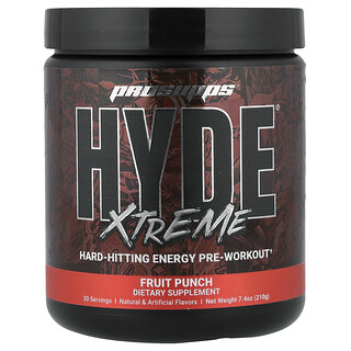 بروسابس‏, Hyde® Xtreme ، نكهة الفواكه القوية لما قبل التمارين الرياضية ، بنكهة كوكتيل الفواكه ، 7.4 أونصات (210 جم)