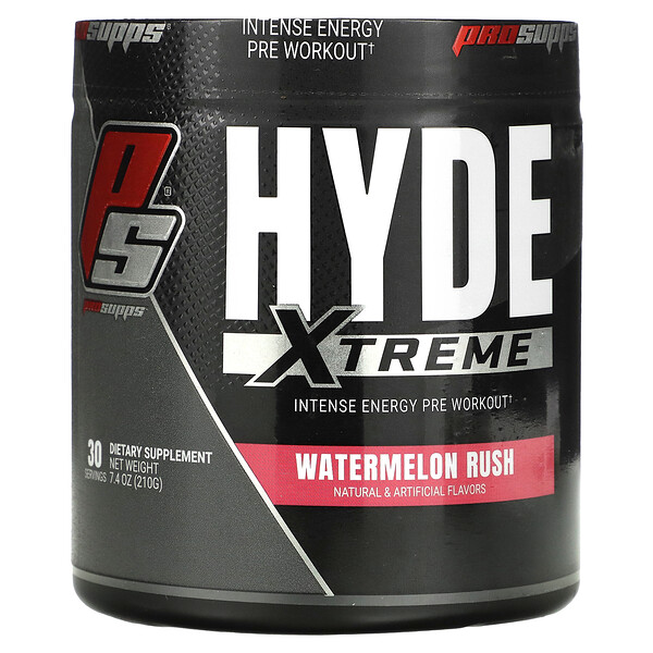 ProSupps‏, Mr. Hyde, ‏Nitro X, בטעם אבטיח, תוסף טרום-אימון לאנרגיה מירבית, 222 גרם (7.8 אונקיות)