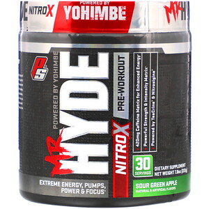 Отзывы о ПроСаппс, Mr. Hyde, Nitro X, Pre Workout, Sour Green Apple, 7.8 oz (222 g)
