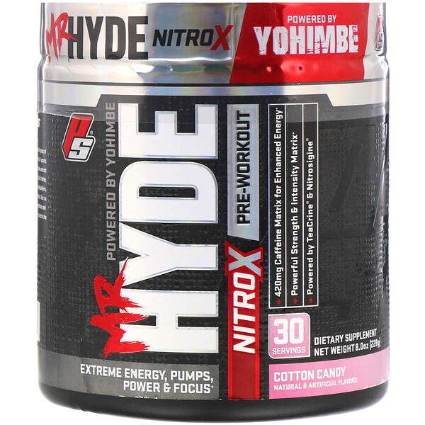 ProSupps, Mr. Hyde, Nitro X, Pre Workout, Cotton Candy, 8.0 oz (228 g) iHerb