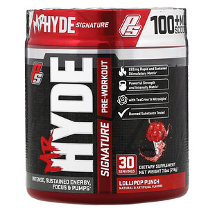 Отзывы о ПроСаппс, Mr. Hyde, Signature Pre Workout. Lollipop Punch, 7.6 oz (216 g)