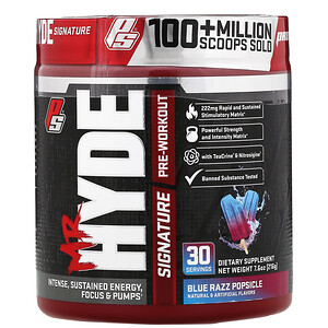 Отзывы о ПроСаппс, Mr. Hyde, Signature Pre Workout, Blue Razz Popsicle, 7.6 oz (216 g)