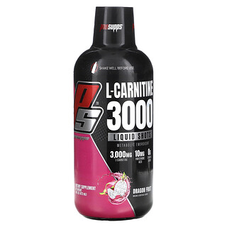 ProSupps, L-carnitina 3000, Shots líquidos, Fruta del dragón, 473 ml (16 oz. Líq.)