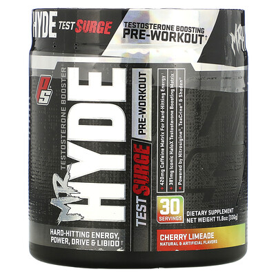 ProSupps Mr. Hyde, Test Surge, Testosterone Boosting Pre-Workout, Cherry Limeade, 11.8 oz (336 g)