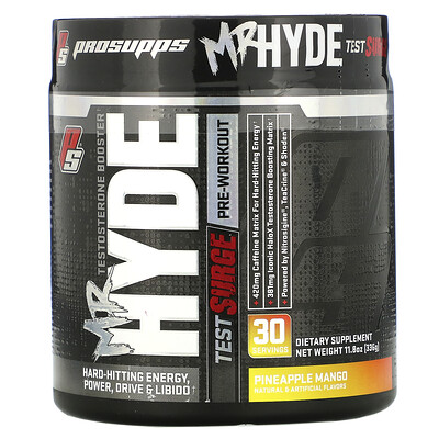 ProSupps Mr. Hyde, Test Surge, Testosterone Boosting Pre-Workout, Pineapple Mango, 11.8 oz (336 g)