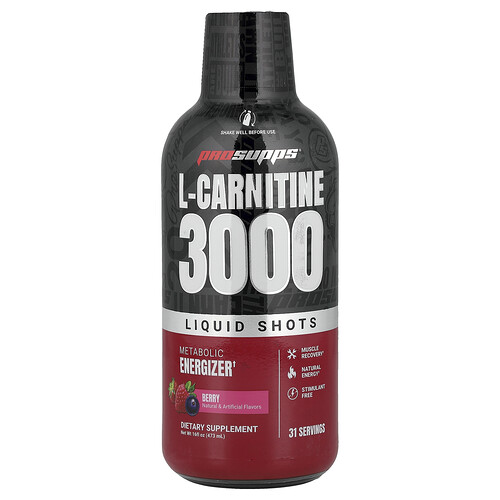ProSupps, L-Carnitine 3000, Shots liquides, Baies, 473 ml