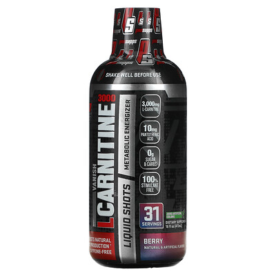 

ProSupps Vanish L-Carnitine 3000 Liquid Shots Berry 3 000 mg 16 fl oz (473 ml)