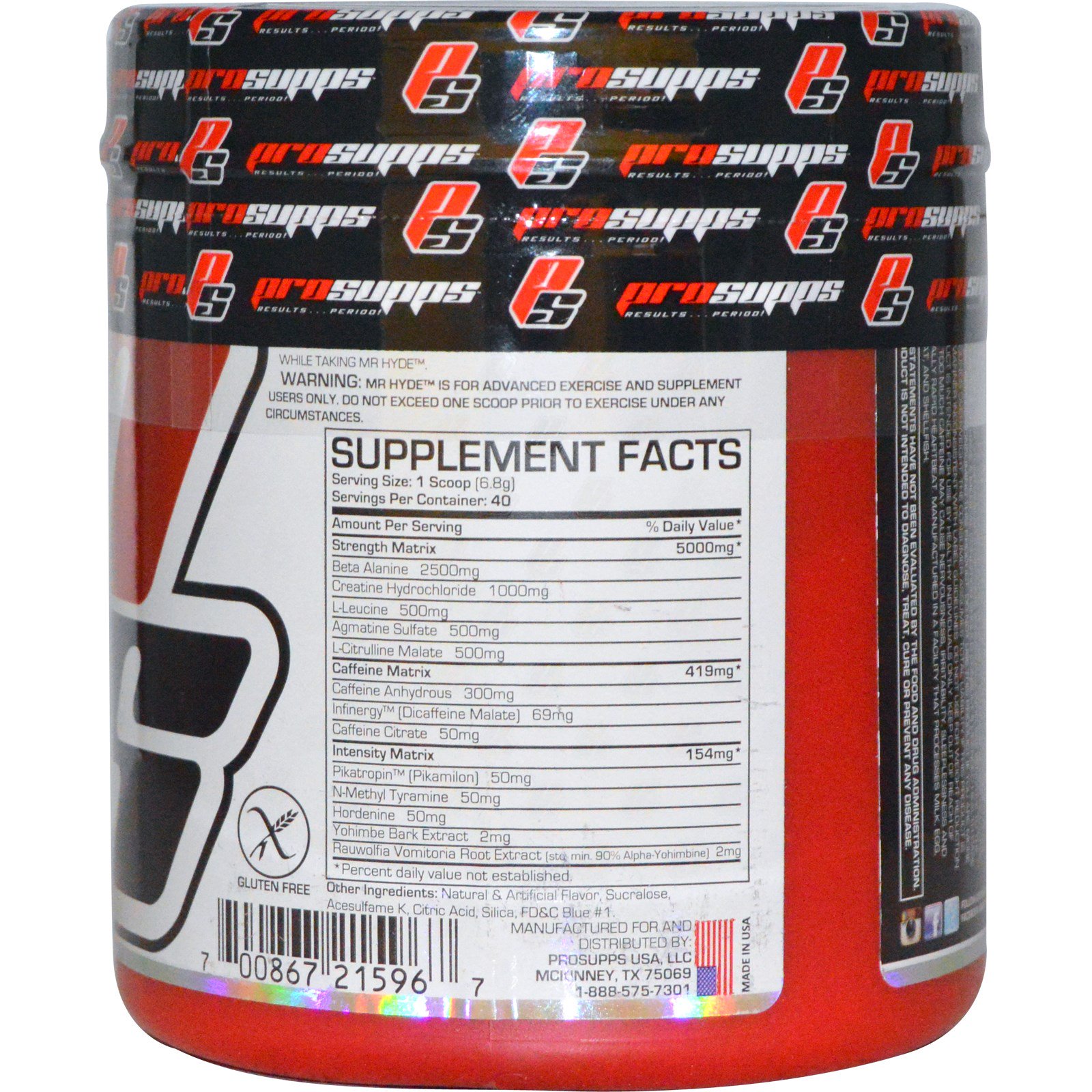 ProSupps, Mr Hyde, Pre Workout Amplifier, Blue Razz, 9.6 oz (272 g) iHerb