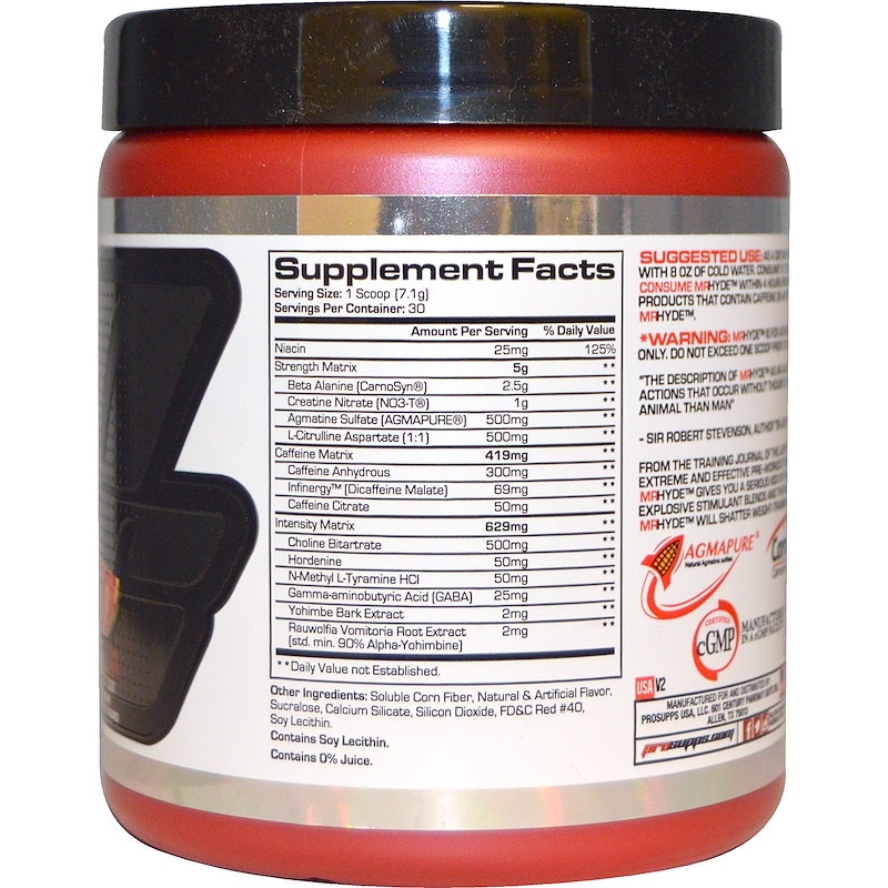 ProSupps, Mr. Hyde, Intense Energy Pre Workout, Watermelon