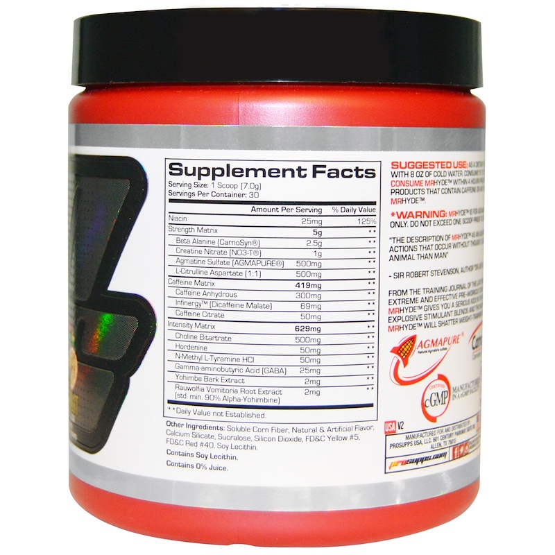 ProSupps, Mr. Hyde, Intense Energy Pre Workout, Mango