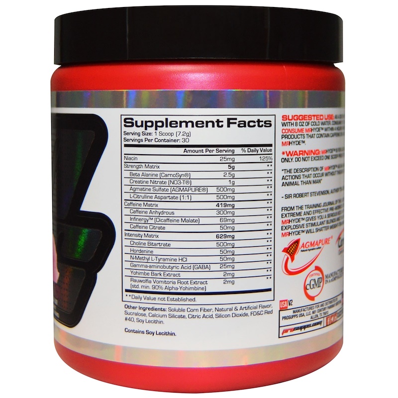 ProSupps, Mr. Hyde, Intense Energy Pre Workout, Cotton