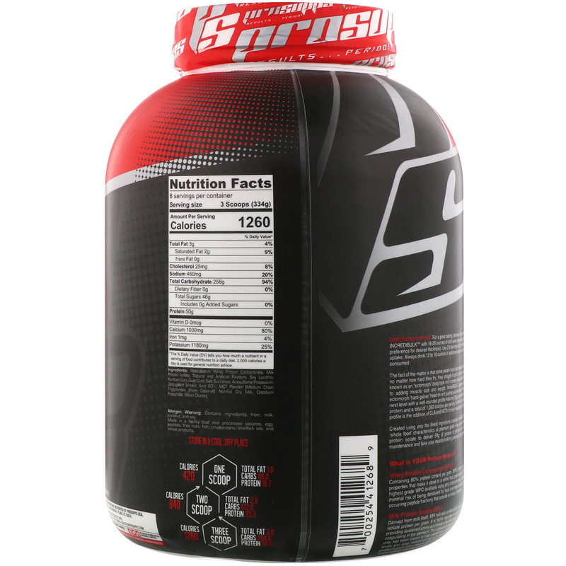 ProSupps, Incredibulk, Vanilla Cake, 6.0 lb (2722 g) - iHerb