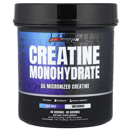 ProSupps, Creatine Monohydrate, Kreatinmonohydrat, Blue Razz & geschmacksneutral“, 502 g (1 lb., 1,7 oz.)