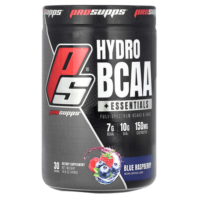 ProSupps  Hydro BCAA +Essentials  Blue Raspberry  14.6 oz (414 g)