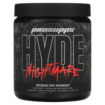 ProSupps Hyde Nightmare, Intense Pre-Workout, Blood Berry, 11 oz (312 g)