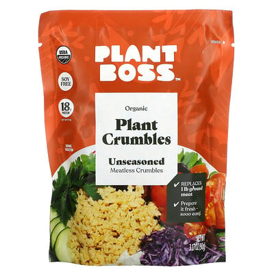 Купить Plant Boss Органические растительные крошки, без приправ, 90 г (3, 17 унции)
