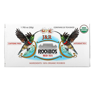 J&R Port Trading Co., Rooibos Red Tea, Caffeine Free, 20 Tea Bags, 1.765 oz (50 g)